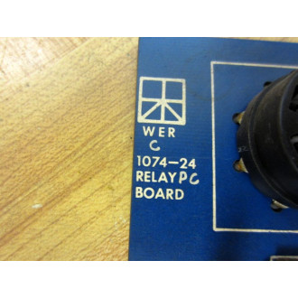 EmersonWer Industrial 1074-24 Relay PC Board 107424 WWire Holders - Used