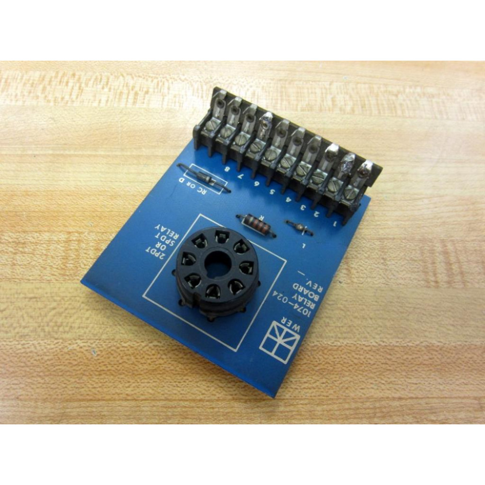 EmersonWer Industrial 1074-024 Relay Board 1074024 WWire Holders - Used