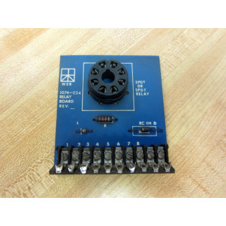 EmersonWer Industrial 1074-024 Relay Board 1074024 WWire Holders - Used