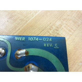 EmersonWer Industrial 1074-024 Relay Board 1074024 WWire Holders - Used