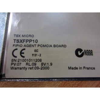 Schneider TSXFPP10 Modicon Fipio Agent PCMCIA Board PV:07 RL: 09 SV: 1.9