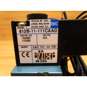 Mac Valves 612B-11-111CAAD Solenoid Valve 612B11111CAAD