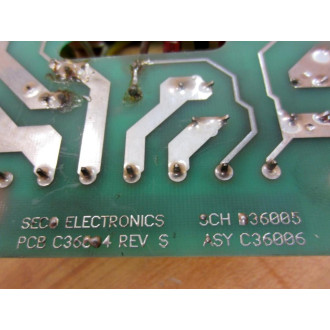 Seco WC36006-00 Circuit Board WC3600600 PCB C36004 Rev.S - Used