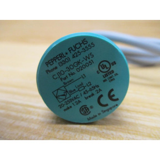 Pepperl + Fuchs CJ10-30GK-WS Capacitive Sensor 020051