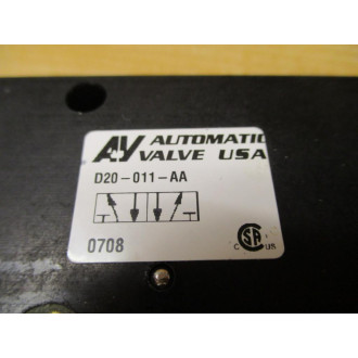 Automatic Valve D20-011-AA Solenoid Valve - New No Box