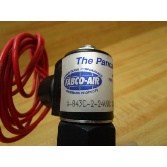 Fabco-Air X-843C-2-24VDC 100PSI Pancake Valve X-843C-2-24VDC - New No Box