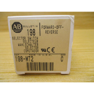 Allen Bradley 198-MT2 Selector Switch Assembly 198MT2