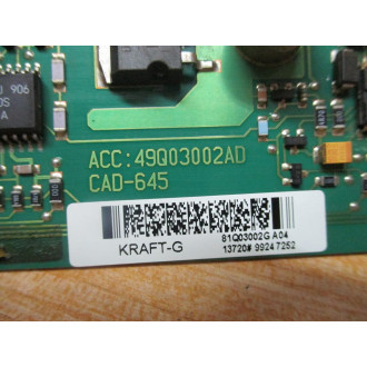 ABB 49Q03002AD Circuit Board KRAFT-G  81Q03002G A04 - Used