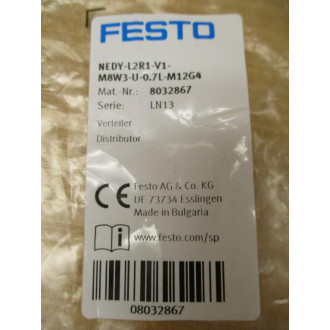 Festo NEDY-L2R1-V1-M8W3-U-0.7L-M12G4 Distributor Cable 8032867