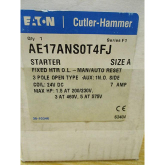 Cutler HammerEaton AE17ANS0T4FJ Starter