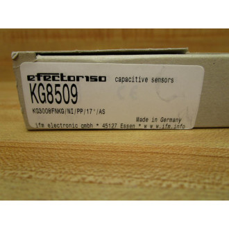 ifm Electronic KG8509 Capacitive Sensor KG3008FNKGNIPP17"AS