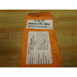 Chiron 10 45 777 Beta Measuring Hose DN 2-400 bar-40Mpa - New No Box