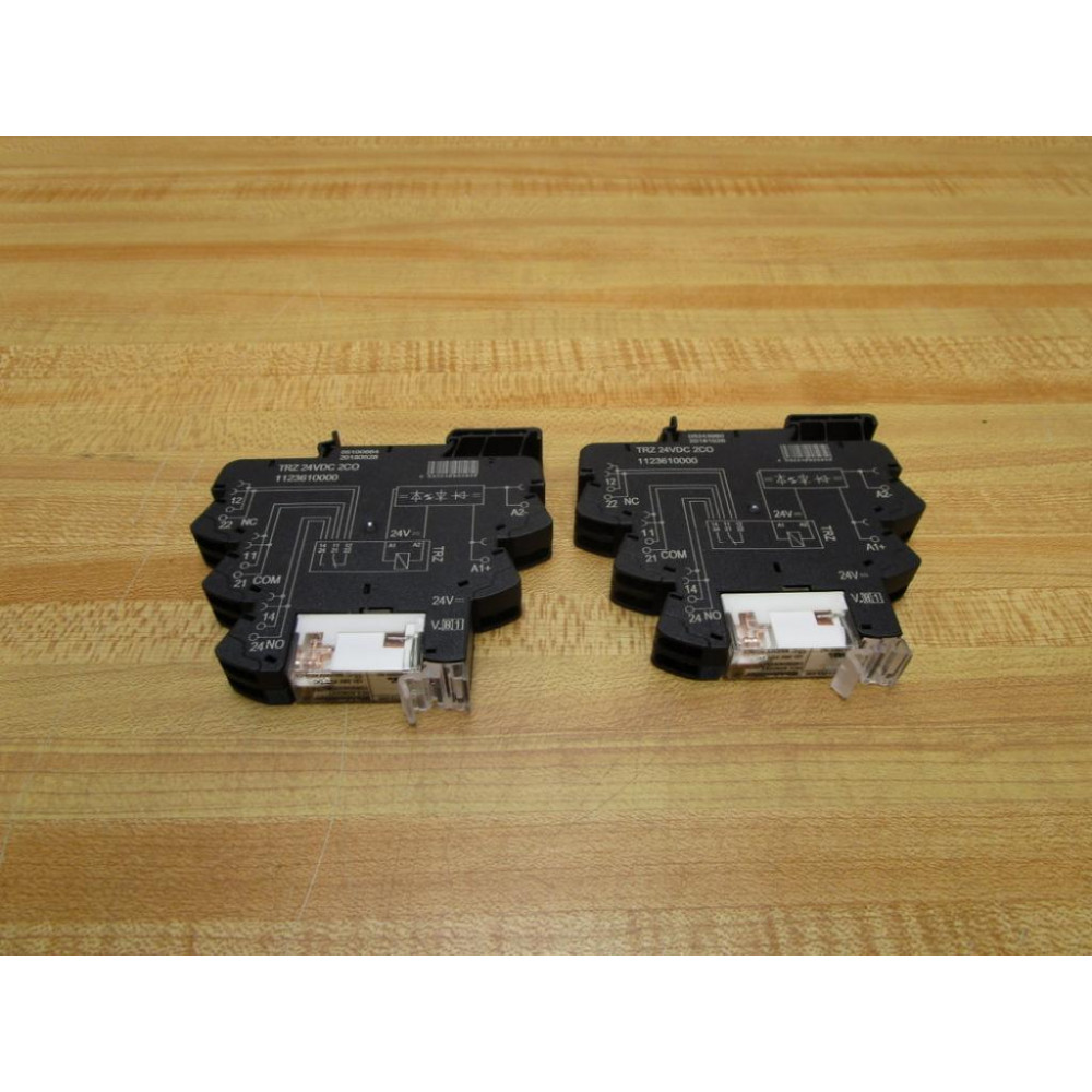 Weidmuller TRZ24VDC-2CO Relay Module 1123610000 (Pack of 2) - New No Box