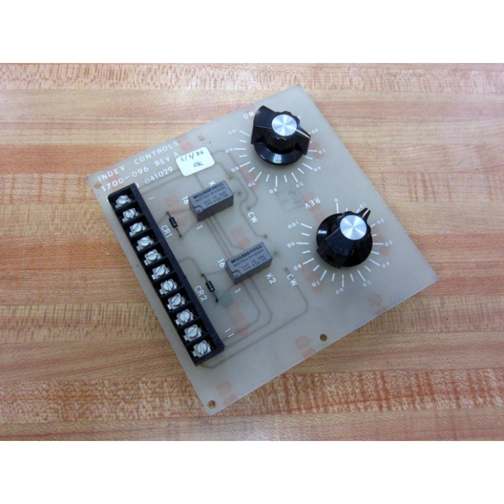 Indev Controls 1700-096 Circuit Board 041029 1700096 - Used Indev Controls 1700-096 Circuit Board 041029 1700096 - Used