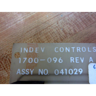 Indev Controls 1700-096 Circuit Board 041029 1700096 - Used Indev Controls 1700-096 Circuit Board 041029 1700096 - Used