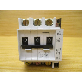 Siemens 5SN7 G20A 20 AMP Circuit Breaker 5SN7G20A - Used