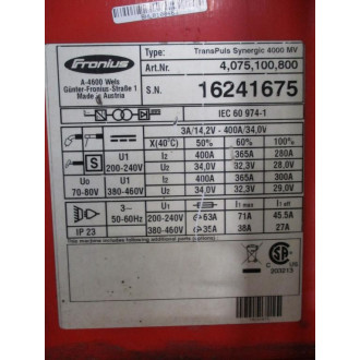 Fronius 4,075,100,800 Wire Feeder 4075100800 - Used