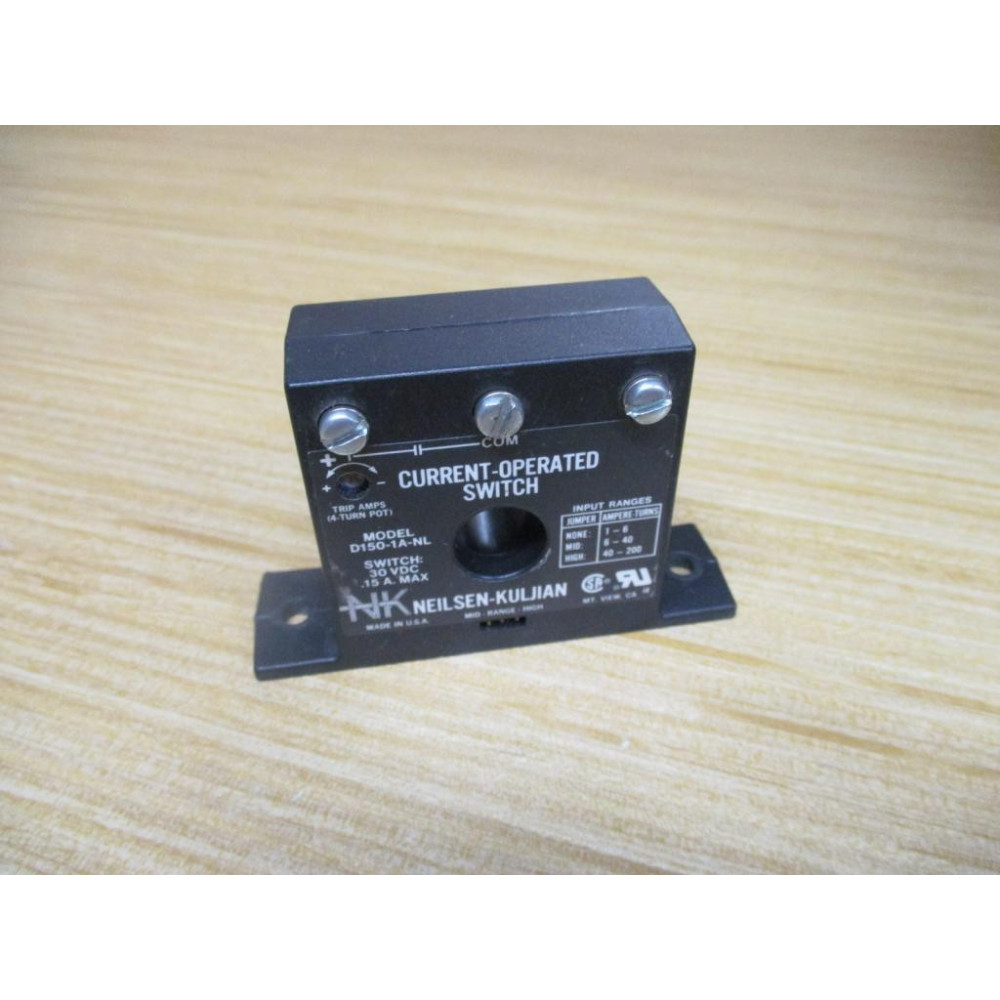 Neilsen-Kuljian D150-1A-NL Current-Operated Switch D1501ANL - Used