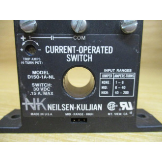 Neilsen-Kuljian D150-1A-NL Current-Operated Switch D1501ANL - Used