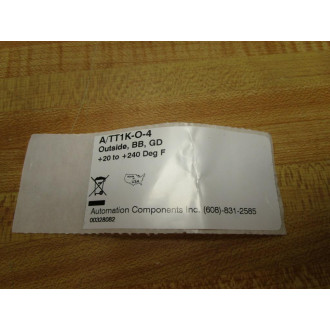 ACI ATT1K-O-4 Outside Air Temperature Sensor ATT1KO4