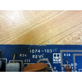 EmersonWer Industrial 1074-103 Dancer Board 1074103 Rev.D - Used