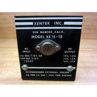Xentek XE15-15 Power Supply XE1515 - Used