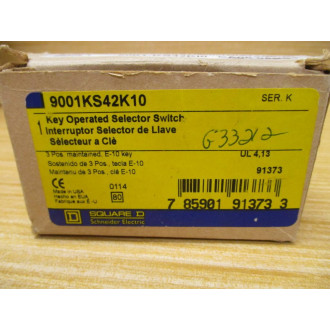 Square D 9001KS-42K10 Selector Switch 9007KS42K10 Series K WO Key