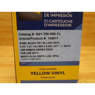 Brady M21-750-595-YL All Weather Vinyl Labels M21750595YL