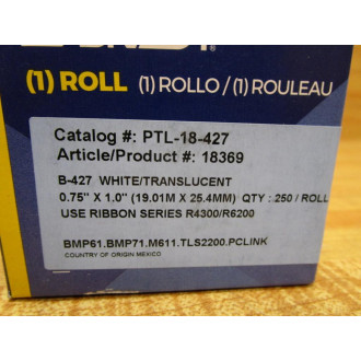 Brady PTL-18-427 Self Laminating Labels PTL18427
