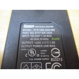 Sunny SYS1308-2424-W2 Switching Adapter SYS1308-2424 - New No Box