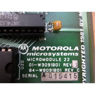 Motorola 01-W3091B01 MicroModule 22 84-W8091B01 - Used