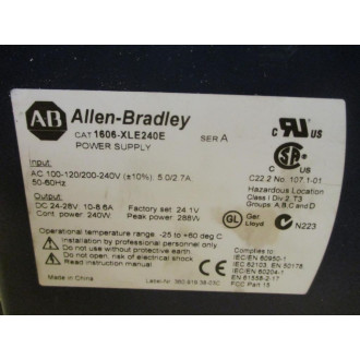 Allen Bradley 1606-XLE240E Power Supply 1606XLE240E - New No Box