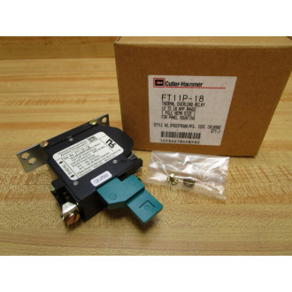 Cutler Hammer FT 11P-18 Thermal Overload Relay FT11P18