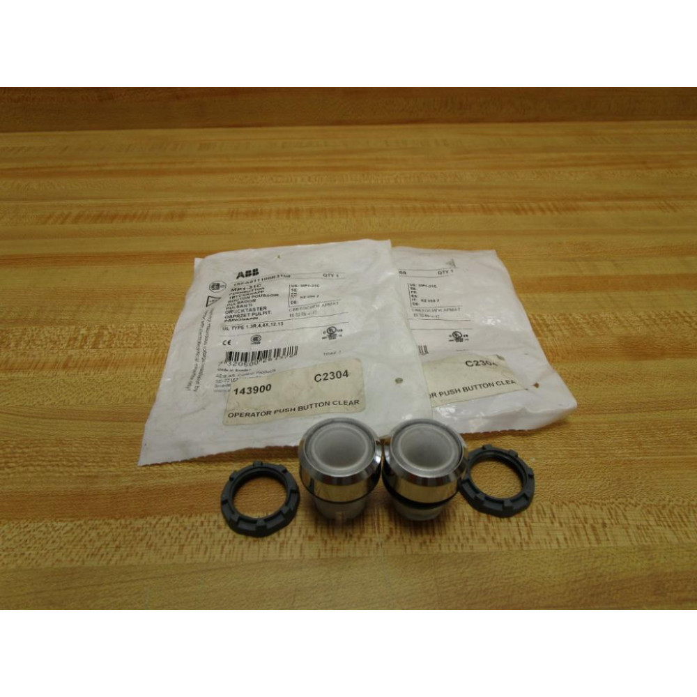 ABB 1SFA611100R3108 Push Button MP1-31C (Pack of 2)