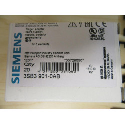 Siemens 3SB3901-0AB Snap-On Adapter 3SB39010AB (Pack of 20)