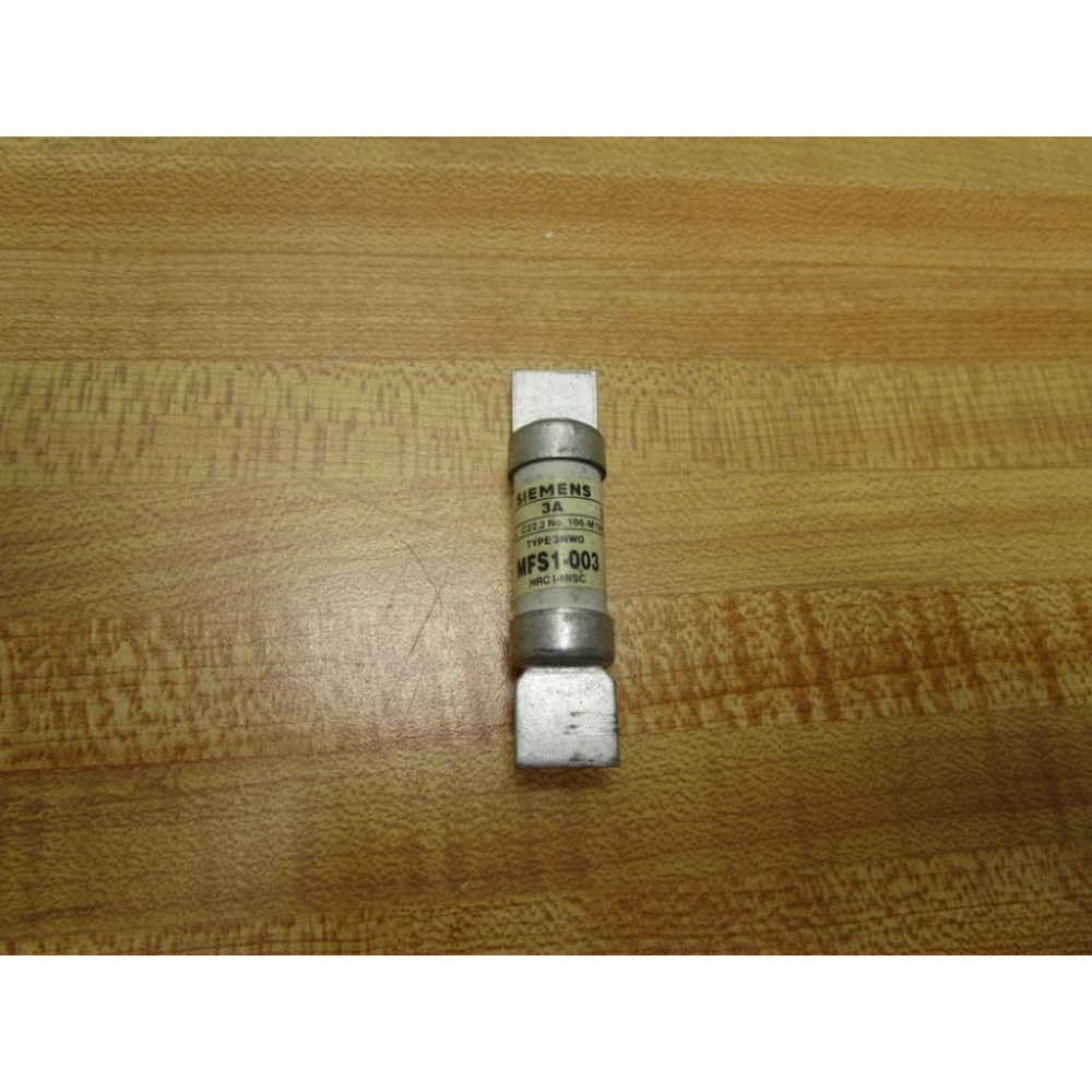 Siemens 3N-W0M-FS1-003 3 Amp Fuse MFS1-003 Old Stock - New No Box