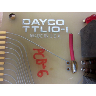Dayco TTLIO-I Circuit Board TTLIOI Double Row w1 Wire Lead - Used