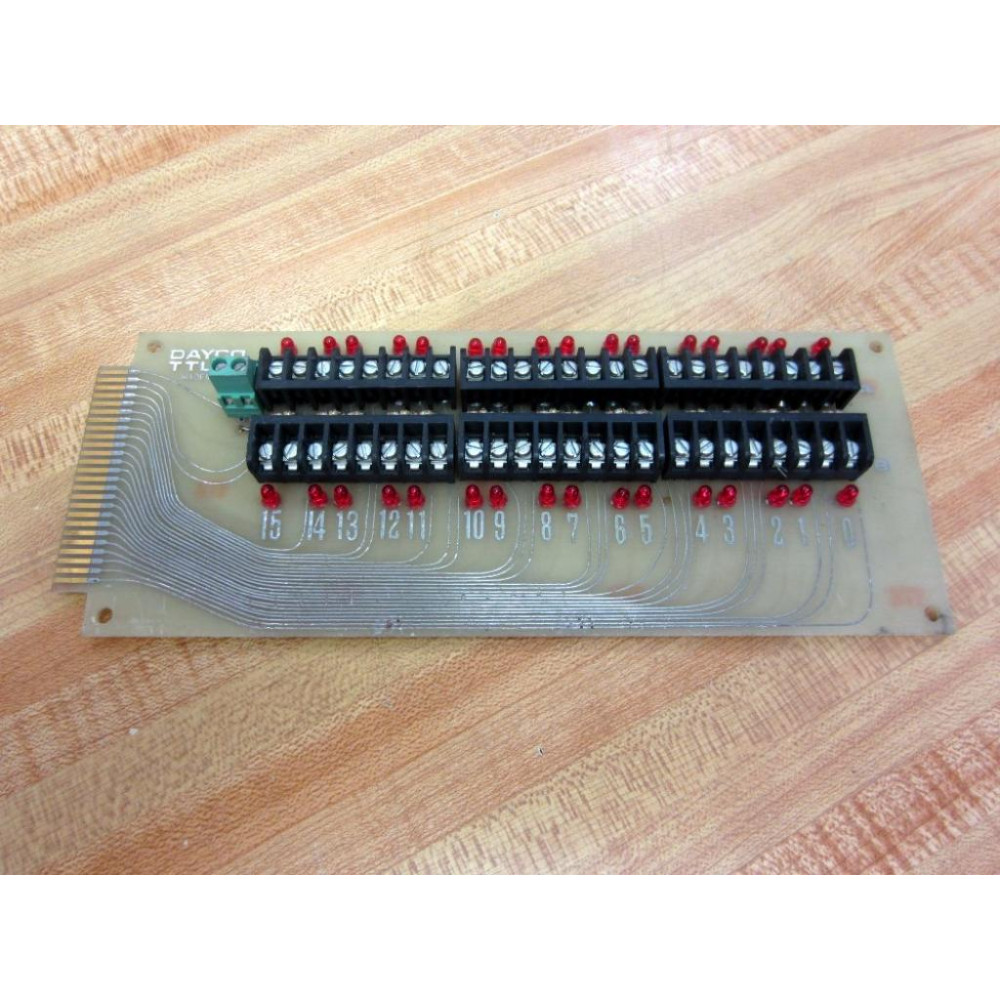Dayco TTLIO-I Circuit Board TTLIOI Double Row + Terminal Block - Used