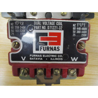 Furnas 42HB32ACD8 Magnetic Controller Coil D71221-32 - Used