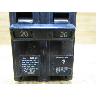 Siemens Q220 Circuit Breaker 20A 2 Pole - New No Box