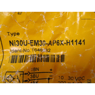 Turck Ni30U-EM30-AP6X-H1141 Uprox Inductive Sensor 1646632