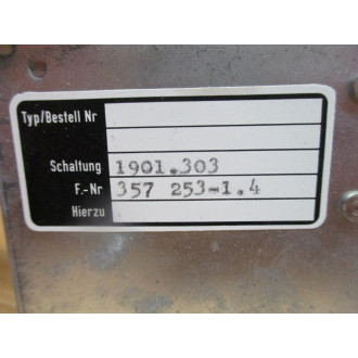 Siemens 357 253-1.4 Kilowatt Meter 1901.303 - Used