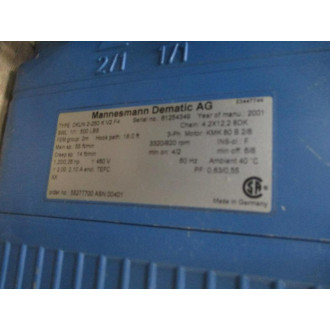 Demag DKUN 2-250 K V2 F4 Chain Hoist DKUN2250KV2F4 - Parts Only