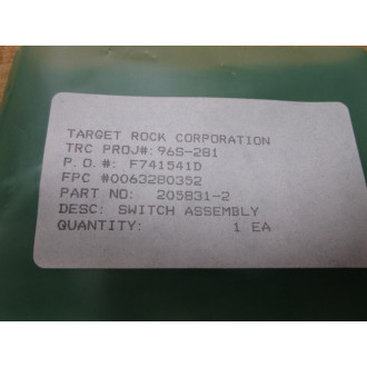Target Rock 205831-2 Switch Assembly 203723-1