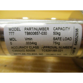 Mettler-Toledo TB600657-030 Load Cell 777 Transducer Only
