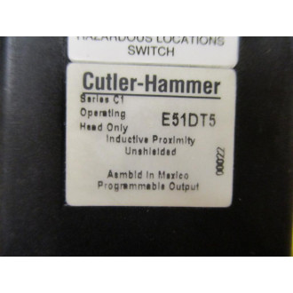 Cutler Hammer E51SAL6P Proximity Switch E51