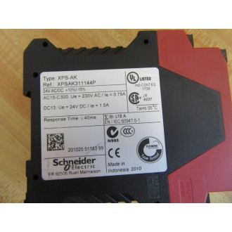 Telemecanique XPS-AK311144P Schneider Safety Relay Chipped Din Rail - New No Box