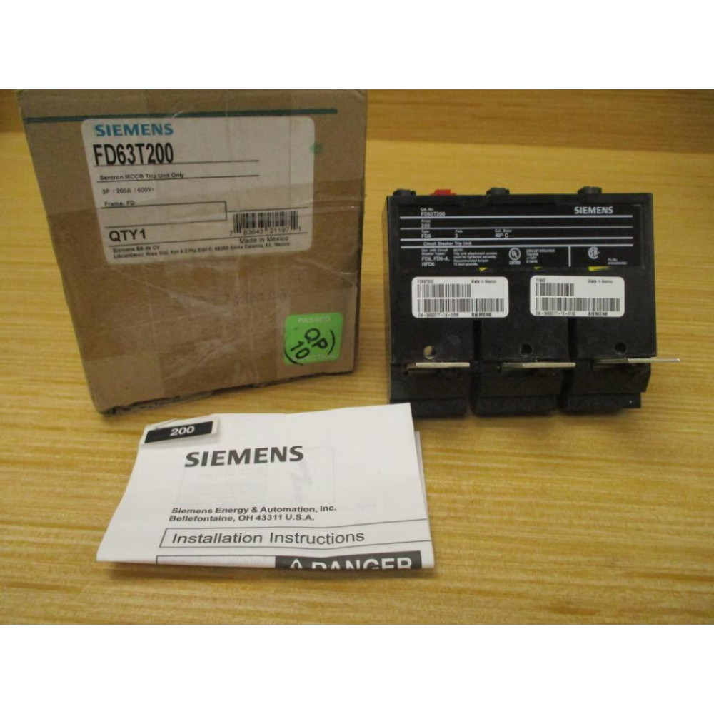 Siemens FD63T200 Circuit Breaker Trip Unit