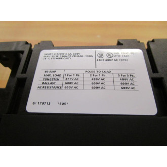 Siemens LEN00D003600B Contactor G170712*E05* - Used