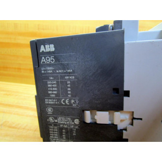 ABB A95-30 Contactor A95-30-00-84 Cracked, Damaged DIN Rail - Used